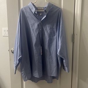 NWT Gold Label Roundtree & Yorke Button Up Plaid Dress Shirt